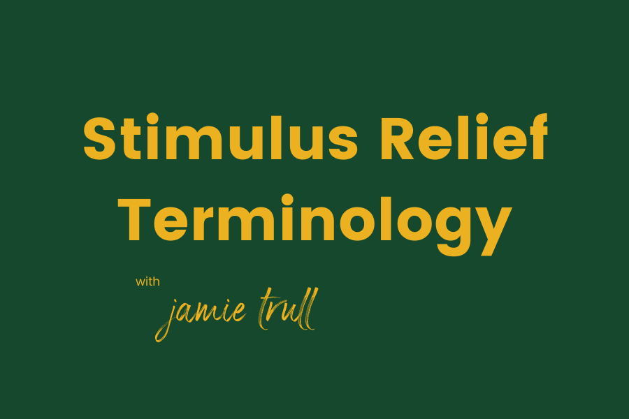 Stimulus Relief Terminology